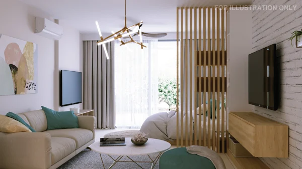 Caesar Breeze – studio interior rendering, North Cyprus.
