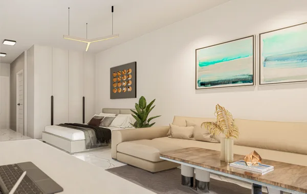 Vėjo Kryptis – Apartamenty typu studio, Cypr Północny. Wizualizacja typu mieszkania