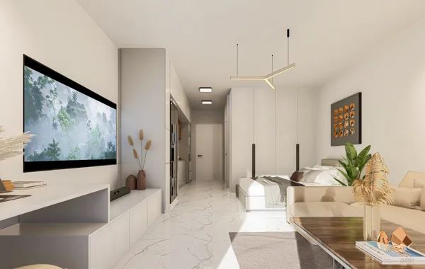 Vėjo Kryptis – Apartamenty typu studio, Cypr Północny. Wizualizacja typu mieszkania