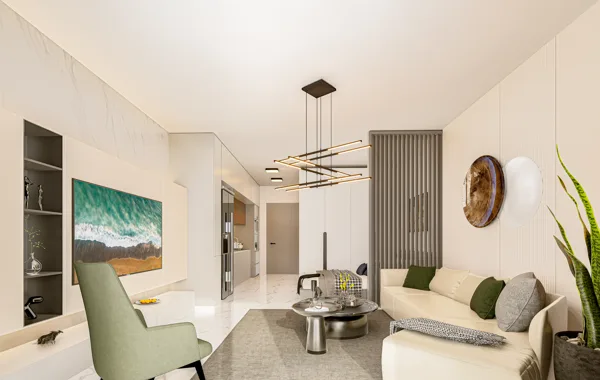 Vėjo Kryptis – Apartamenty typu studio, Cypr Północny. Wizualizacja typu mieszkania