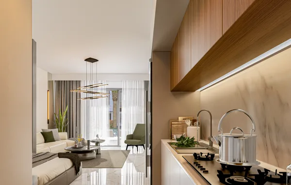 Vėjo Kryptis – Apartamenty typu studio, Cypr Północny. Wizualizacja typu mieszkania