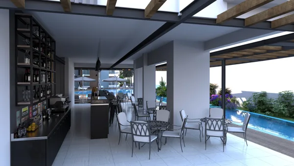 Žalioji Lagūna – 1+1 apartamentai, Šiaurės Kipras. Projekto vizualizacija