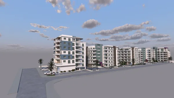Žalioji Lagūna – 1+1 apartamentai, Šiaurės Kipras. Projekto vizualizacija