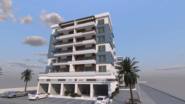 Žalioji Lagūna – 1+1 apartamentai, Šiaurės Kipras. Projekto vizualizacija