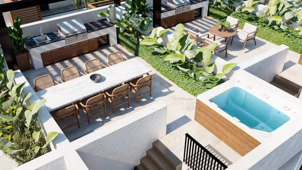 Ateities Namai – Apartamenty typu studio, Cypr Północny. Wizualizacja typu mieszkania