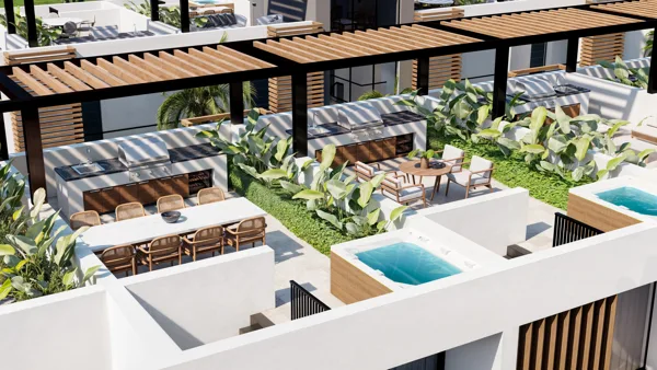 Ateities Namai – Apartamenty typu studio, Cypr Północny. Wizualizacja typu mieszkania