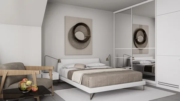 Ateities Namai – Apartamenty typu studio, Cypr Północny. Wizualizacja typu mieszkania