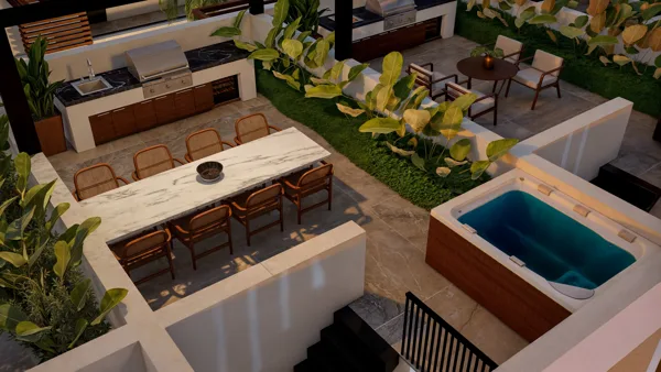 Ateities Namai – Apartamenty typu studio, Cypr Północny. Wizualizacja typu mieszkania