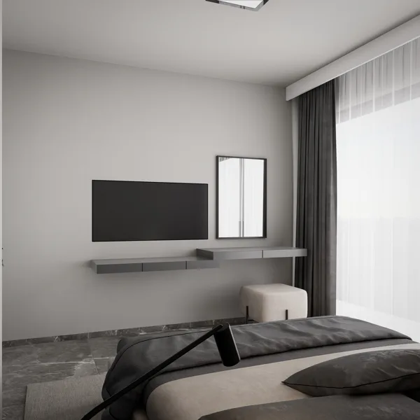 Žaliasis horizontas – 2+1 tipo apartamentai su sodu, Šiaurės Kipras. Būsto tipo vizualizacija