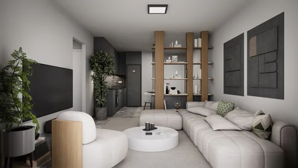 Žaliasis horizontas – 2+1 tipo apartamentai su sodu, Šiaurės Kipras. Būsto tipo vizualizacija
